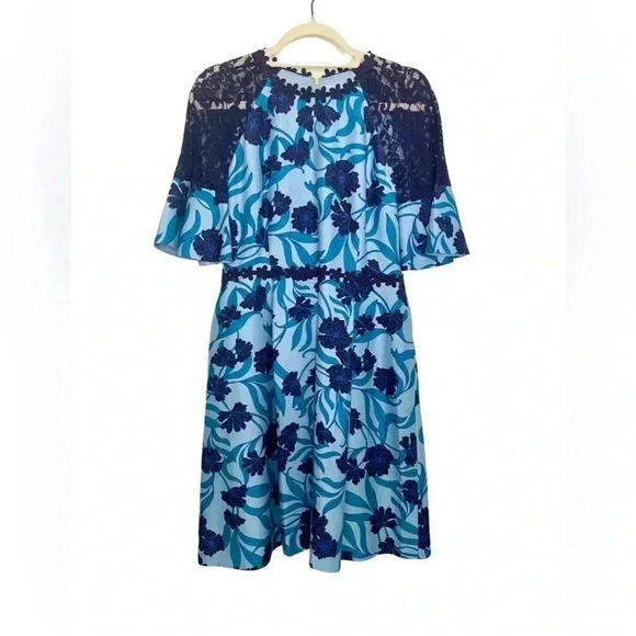 Draper James Blue Buttercup Bloom Floral Dress Size 6 - Picture 4 of 15